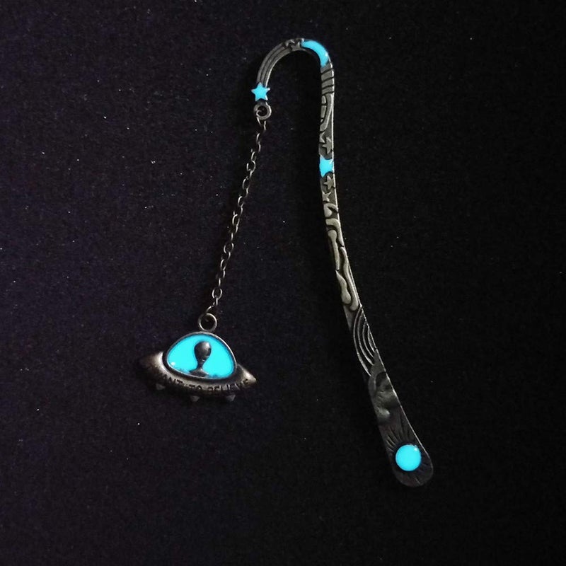 Mshion Metal Bookmarks with Chain,Unique Glow in The Dark Bookmark,Inspirational Book Markers for Book Lovers Delicate Gifts - Image 4